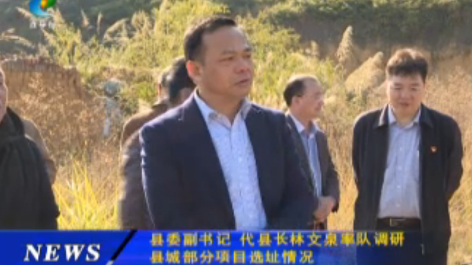 县委副书记、代县长林文泉率队调研县城部分项目选址情况